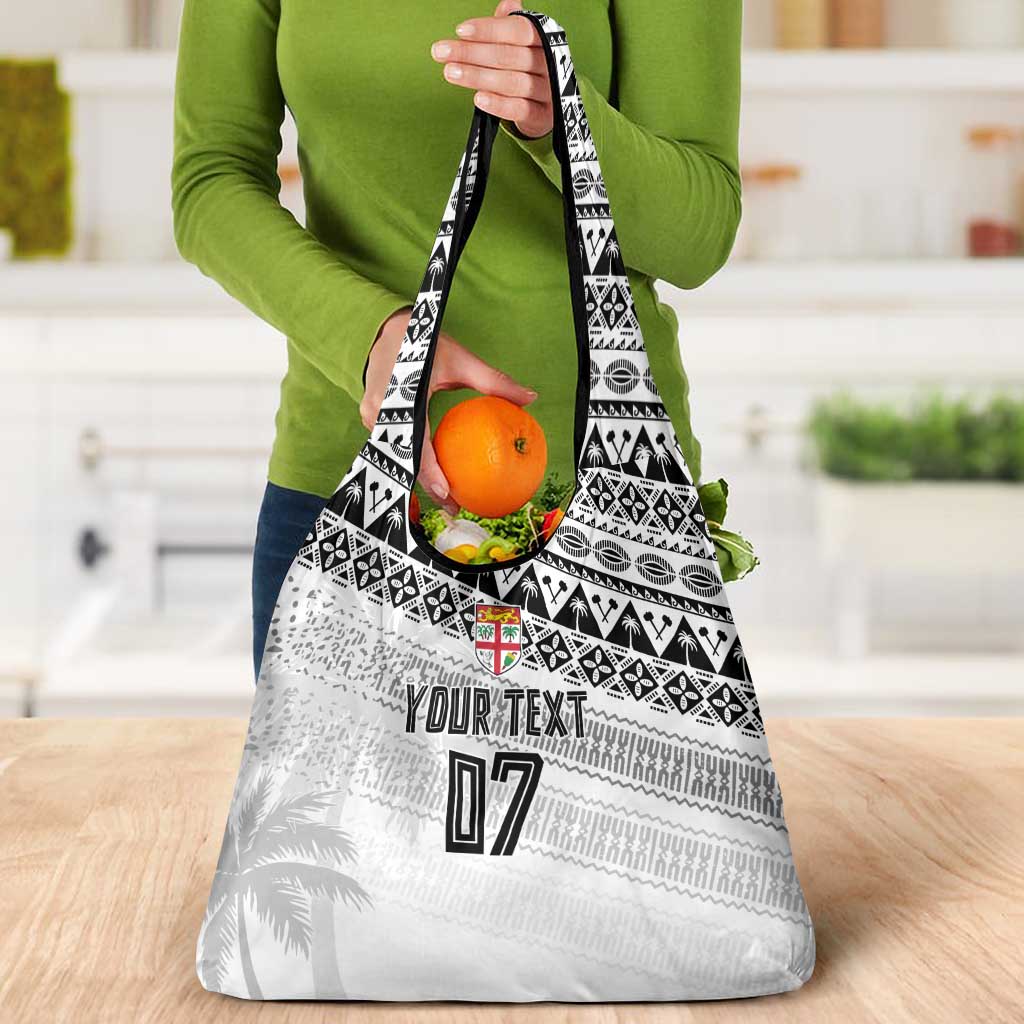 Fiji Rugby Custom Kaiviti Masi Grocery Bag Black LT7 - Polynesian Pride