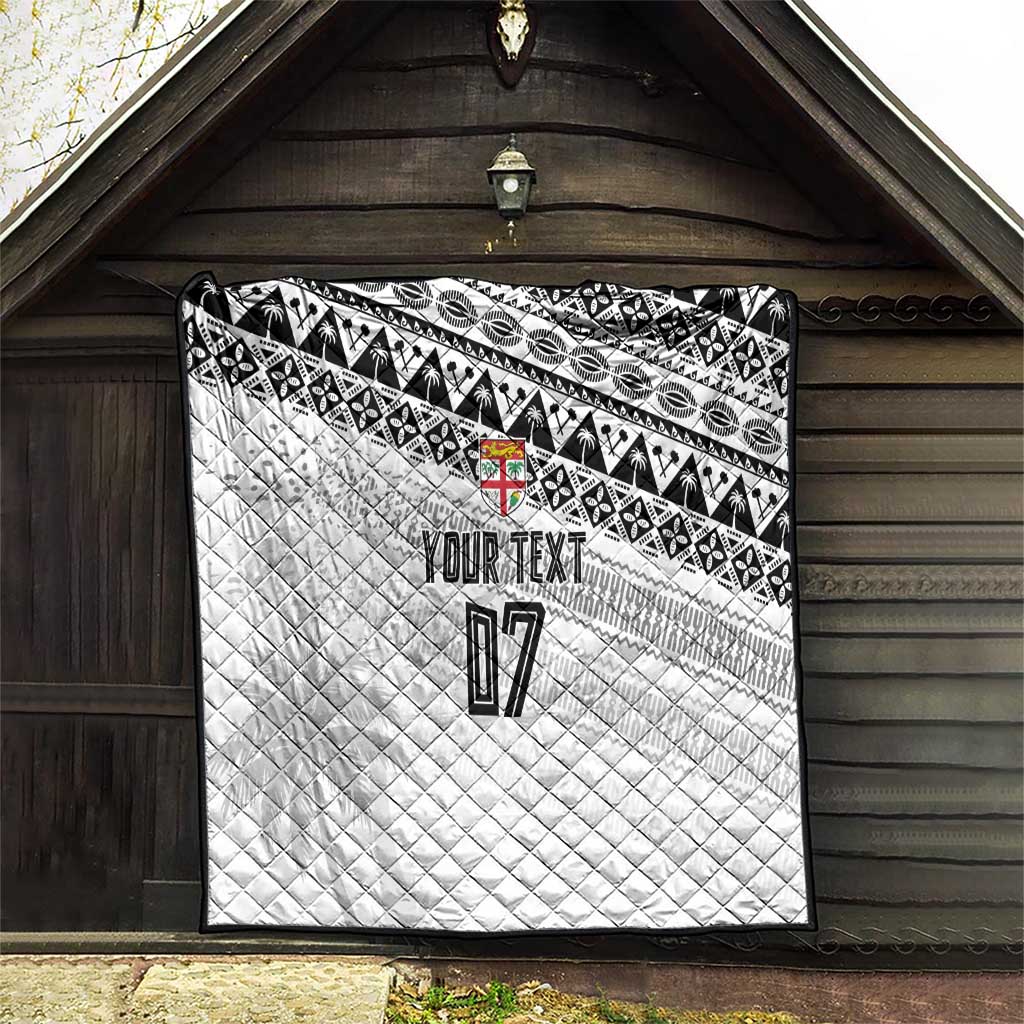 Fiji Rugby Custom Kaiviti Masi Quilt Black - Polynesian Pride