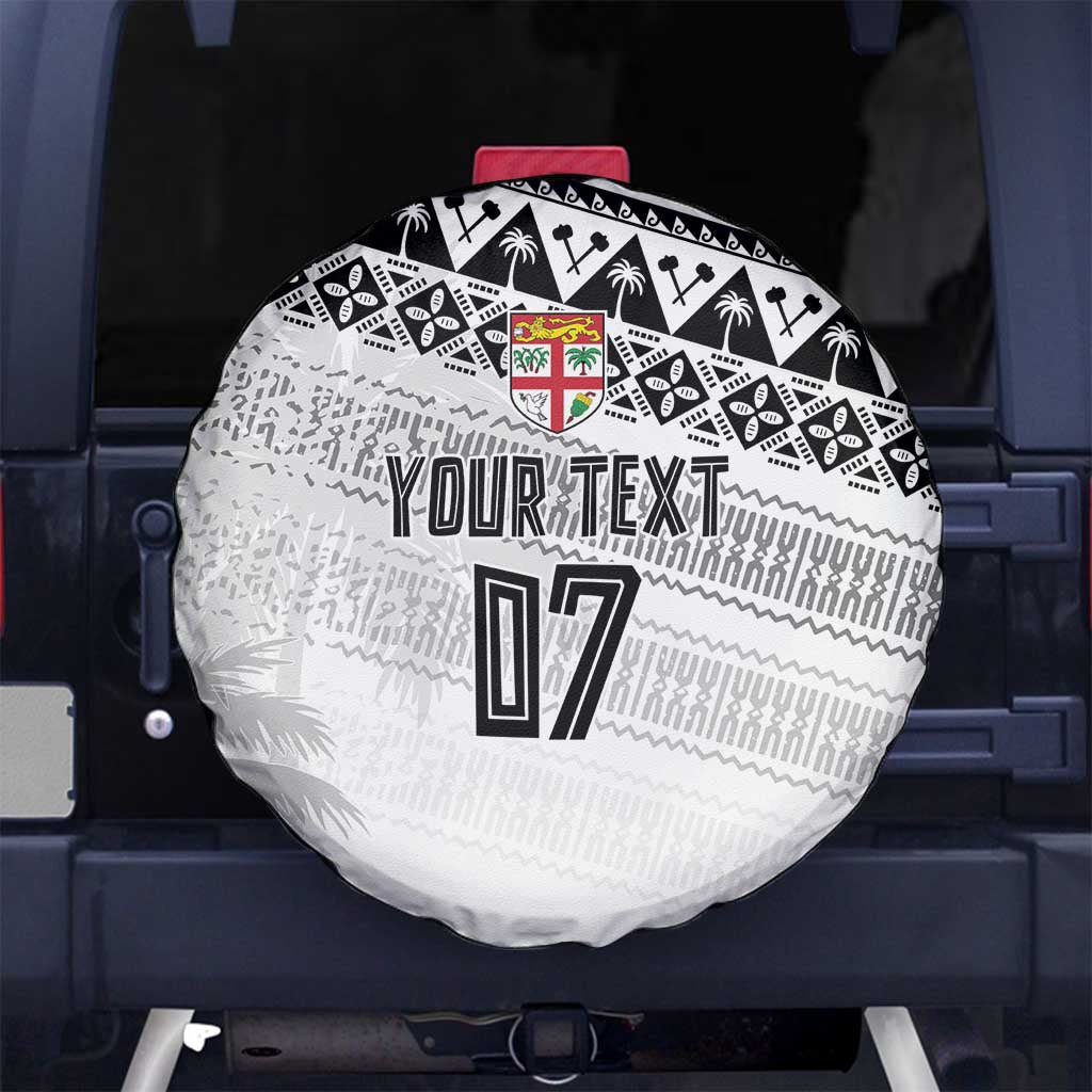 Fiji Rugby Custom Kaiviti Masi Spare Tire Cover Black - Polynesian Pride