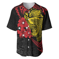 Papua New Guinea 49th Independence Day Baseball Jersey Motuan Revareva Bird-of-Paradise LT7 Black - Polynesian Pride