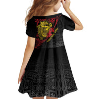 Papua New Guinea 49th Independence Day Family Matching Off The Shoulder Long Sleeve Dress and Hawaiian Shirt Motuan Revareva Bird-of-Paradise LT7 - Polynesian Pride