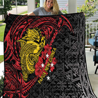 Papua New Guinea 49th Independence Day Quilt Motuan Revareva Bird-of-Paradise LT7 Black - Polynesian Pride