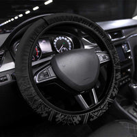 Papua New Guinea 49th Independence Day Steering Wheel Cover Motuan Revareva Bird-of-Paradise LT7 Universal Fit Black - Polynesian Pride
