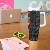 Papua New Guinea 49th Independence Day Tumbler With Handle Motuan Revareva Bird-of-Paradise