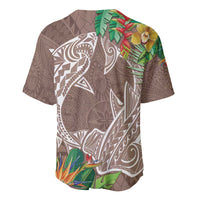 Polynesia Baseball Jersey Sharks Duo Tropical Brown LT7 - Polynesian Pride