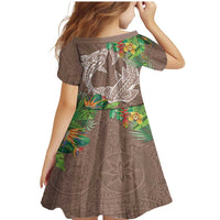 Polynesia Family Matching Mermaid Dress and Hawaiian Shirt Sharks Duo Tropical Brown