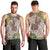 Polynesia Men Tank Top Sharks Duo Tropical Brown