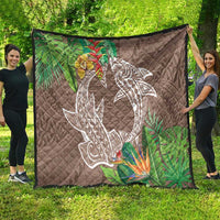 Polynesia Quilt Sharks Duo Tropical Brown LT7 - Polynesian Pride