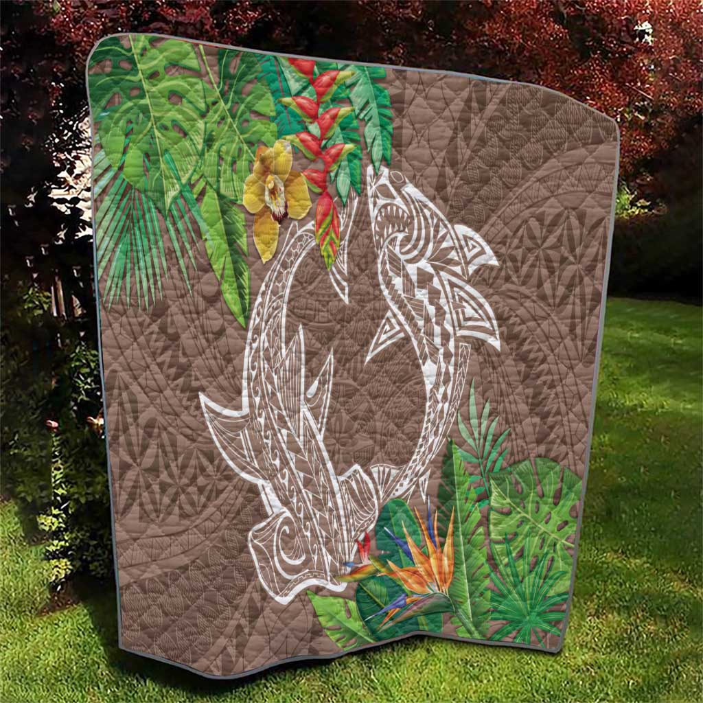 Polynesia Quilt Sharks Duo Tropical Brown LT7 - Polynesian Pride
