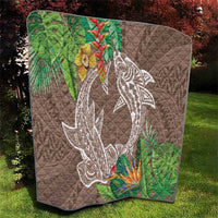 Polynesia Quilt Sharks Duo Tropical Brown LT7 - Polynesian Pride