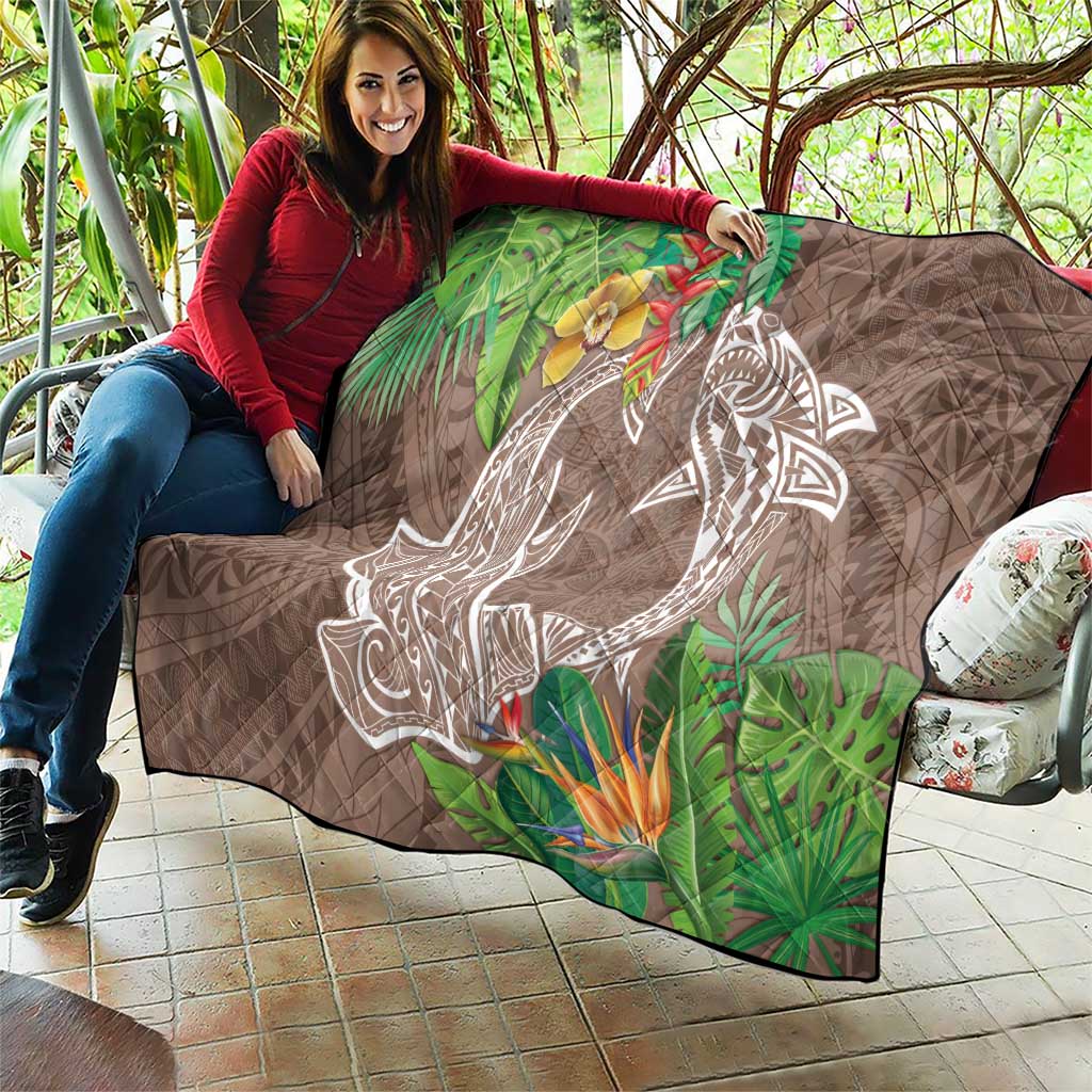 Polynesia Quilt Sharks Duo Tropical Brown LT7 - Polynesian Pride