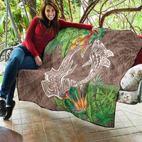 Polynesia Quilt Sharks Duo Tropical Brown LT7 - Polynesian Pride
