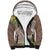 Polynesia Sherpa Hoodie Sharks Duo Tropical Brown