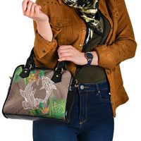 Polynesia Shoulder Handbag Sharks Duo Tropical Brown LT7 - Polynesian Pride