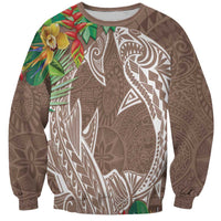 Polynesia Sweatshirt Sharks Duo Tropical Brown