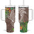 Polynesia Tumbler With Handle Sharks Duo Tropical Brown