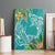 Polynesia Canvas Wall Art Sharks Duo Tropical Teal