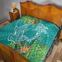 Polynesia Quilt Sharks Duo Tropical Teal LT7 - Polynesian Pride
