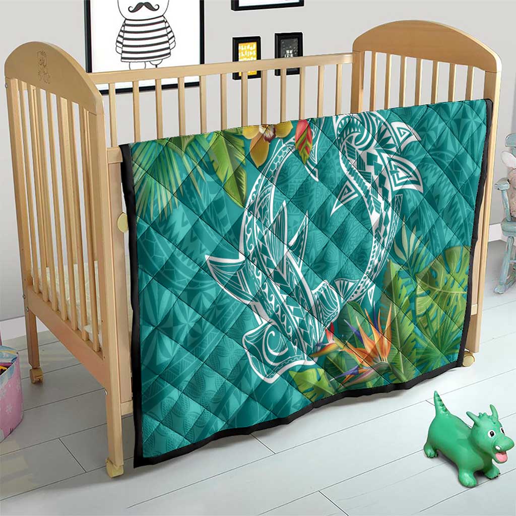 Polynesia Quilt Sharks Duo Tropical Teal LT7 - Polynesian Pride