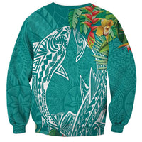 Polynesia Sweatshirt Sharks Duo Tropical Teal