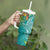 Polynesia Tumbler With Handle Sharks Duo Tropical Teal