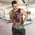 Polynesia Men Tank Top Sharks Duo Tropical Oxblood