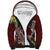 Polynesia Sherpa Hoodie Sharks Duo Tropical Oxblood