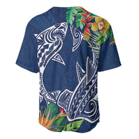 Polynesia Baseball Jersey Sharks Duo Tropical Navy LT7 - Polynesian Pride