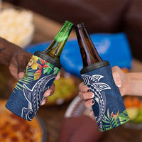 Polynesia 4 in 1 Can Cooler Tumbler Sharks Duo Tropical Navy LT7 - Polynesian Pride