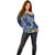 Polynesia Off Shoulder Sweater Sharks Duo Tropical Navy