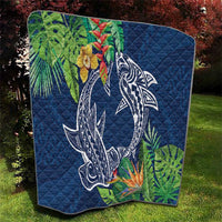 Polynesia Quilt Sharks Duo Tropical Navy LT7 - Polynesian Pride