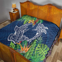 Polynesia Quilt Sharks Duo Tropical Navy LT7 - Polynesian Pride