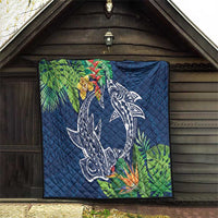Polynesia Quilt Sharks Duo Tropical Navy LT7 - Polynesian Pride