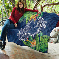 Polynesia Quilt Sharks Duo Tropical Navy LT7 - Polynesian Pride