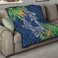 Polynesia Quilt Sharks Duo Tropical Navy LT7 - Polynesian Pride