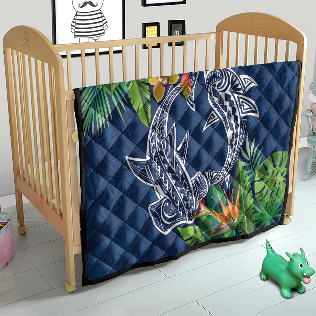 Polynesia Quilt Sharks Duo Tropical Navy LT7 - Polynesian Pride