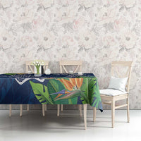 Polynesia Tablecloth Sharks Duo Tropical Navy