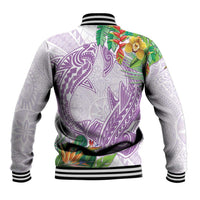 Polynesia Baseball Jacket Sharks Duo Tropical Lavender LT7 - Polynesian Pride