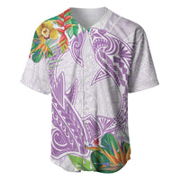Polynesia Baseball Jersey Sharks Duo Tropical Lavender LT7 Lavender - Polynesian Pride