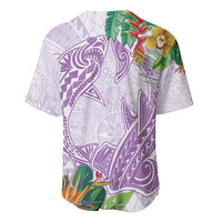 Polynesia Baseball Jersey Sharks Duo Tropical Lavender LT7 - Polynesian Pride