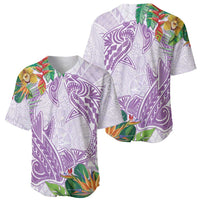 Polynesia Baseball Jersey Sharks Duo Tropical Lavender LT7 - Polynesian Pride