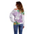 Polynesia Off Shoulder Sweater Sharks Duo Tropical Lavender