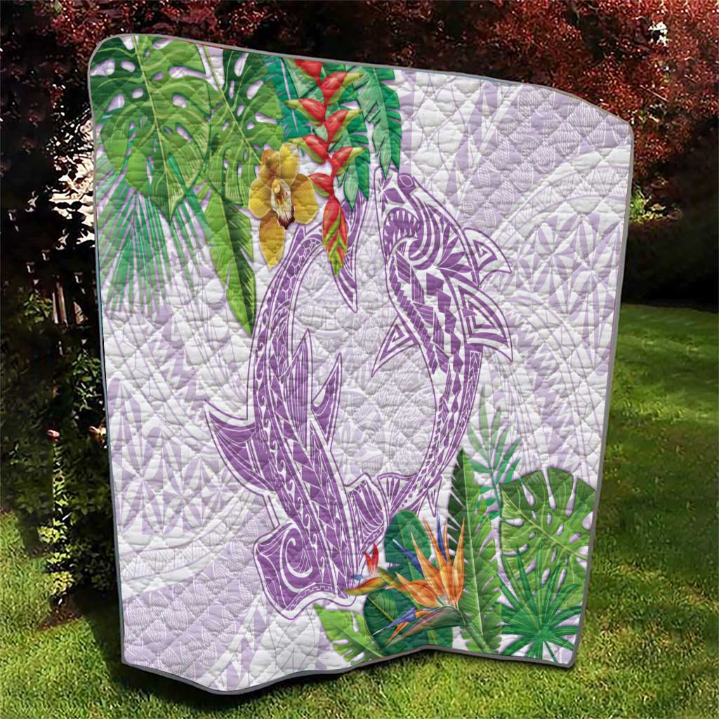 Polynesia Quilt Sharks Duo Tropical Lavender LT7 - Polynesian Pride