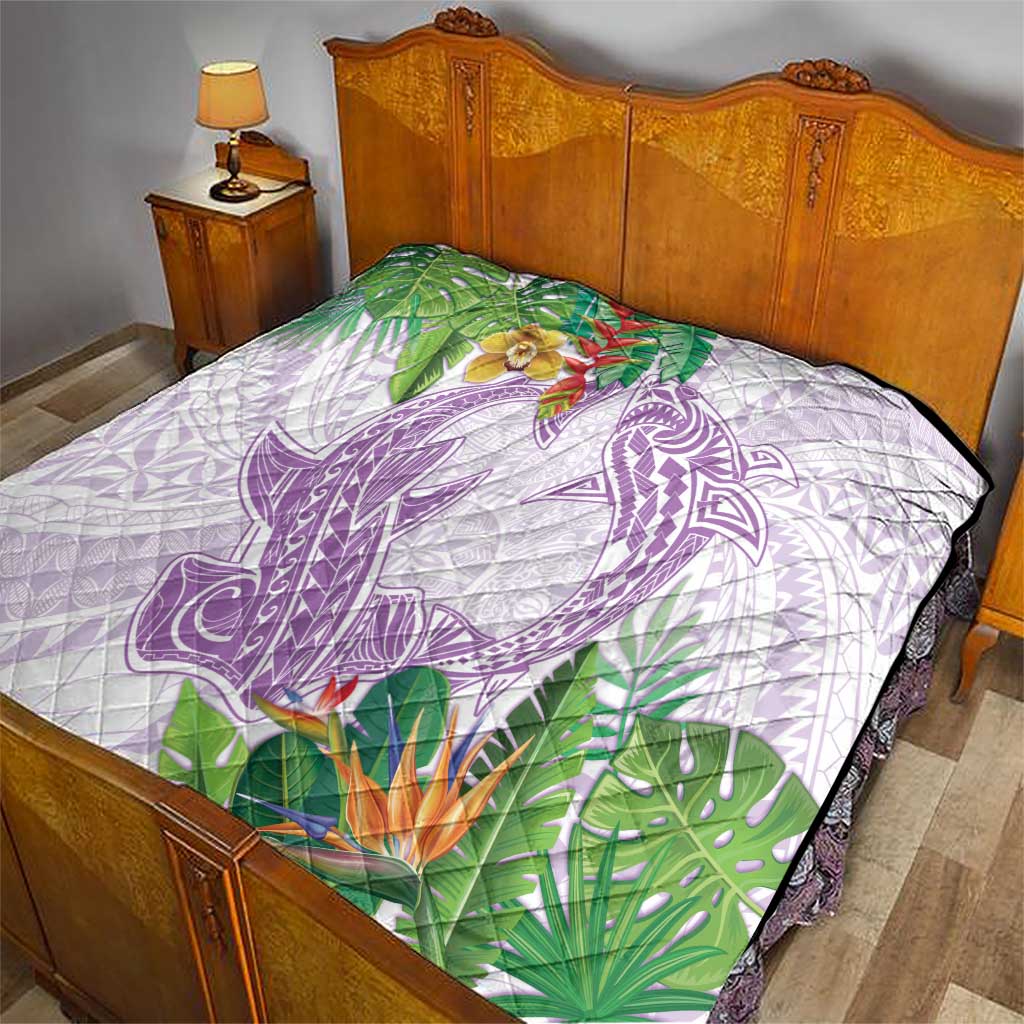 Polynesia Quilt Sharks Duo Tropical Lavender LT7 - Polynesian Pride