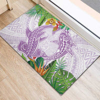 Polynesia Rubber Doormat Sharks Duo Tropical Lavender LT7 - Polynesian Pride