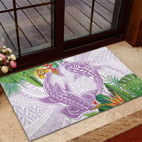 Polynesia Rubber Doormat Sharks Duo Tropical Lavender LT7 - Polynesian Pride