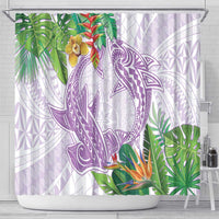Polynesia Shower Curtain Sharks Duo Tropical Lavender LT7 - Polynesian Pride