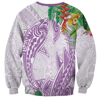 Polynesia Sweatshirt Sharks Duo Tropical Lavender LT7 - Polynesian Pride