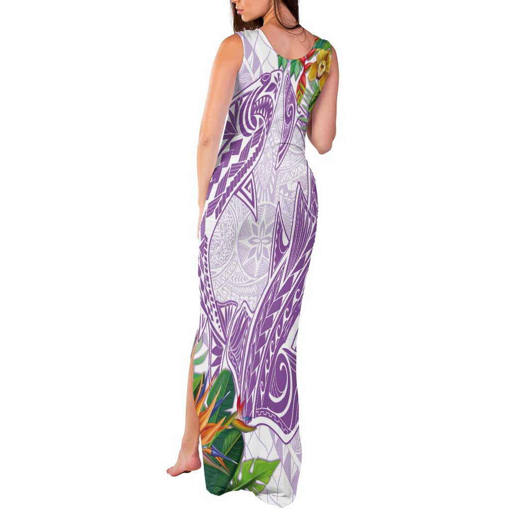 Polynesia Tank Maxi Dress Sharks Duo Tropical Lavender