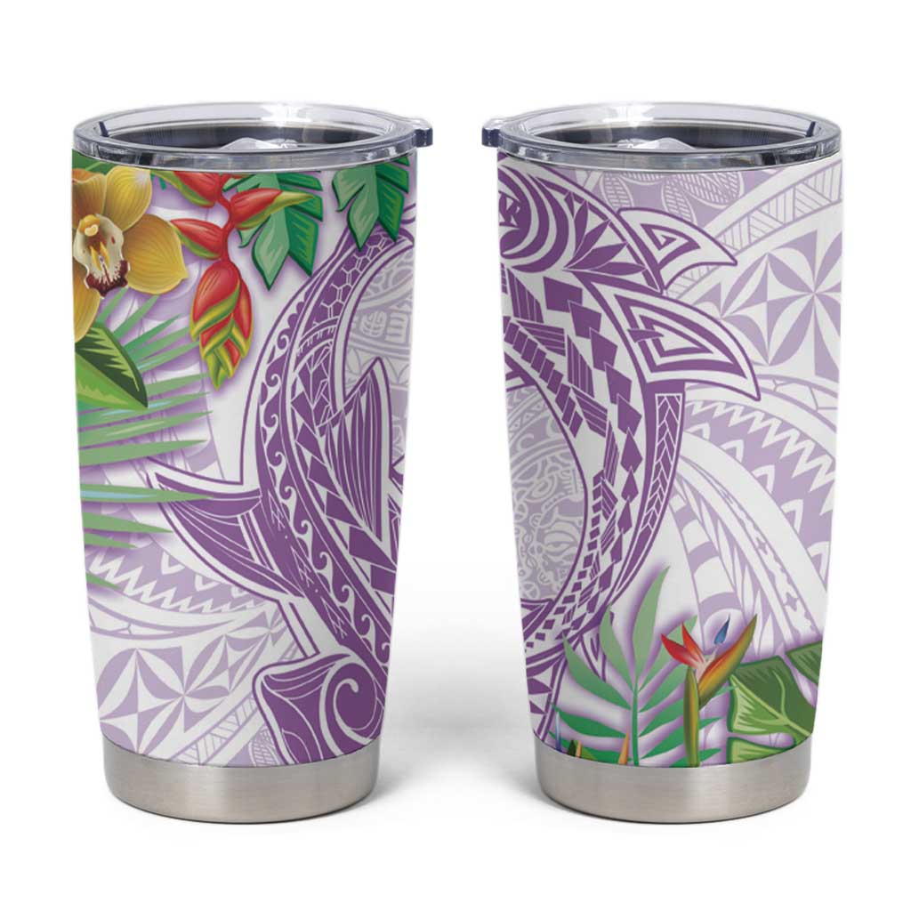 Polynesia Tumbler Cup Sharks Duo Tropical Lavender